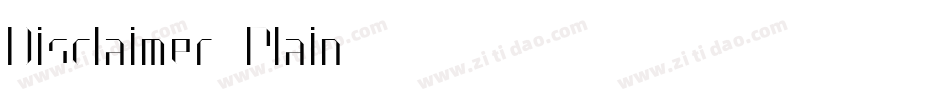Disclaimer Plain字体转换